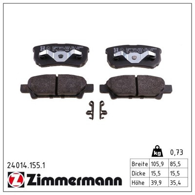 ZIMMERMANN 24014.155.1 Číslo výrobce: 24014. EAN: 4250238750406.