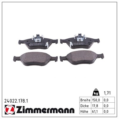 ZIMMERMANN 24022.178.1 Číslo výrobce: 23202. EAN: 4250238757764.