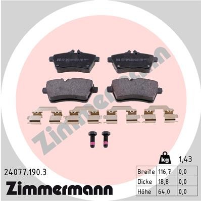 ZIMMERMANN 24077.190.3 Číslo výrobce: 24077. EAN: 4250238757795.