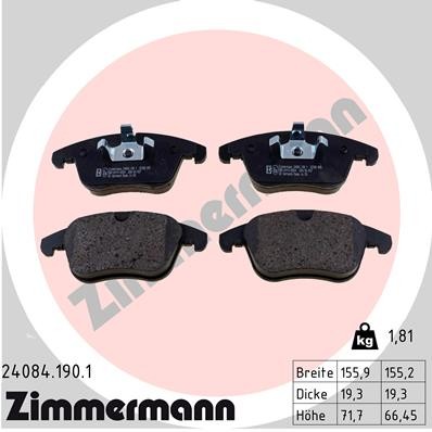 ZIMMERMANN 24084.190.1 Číslo výrobce: 24084. EAN: 4250238750338.