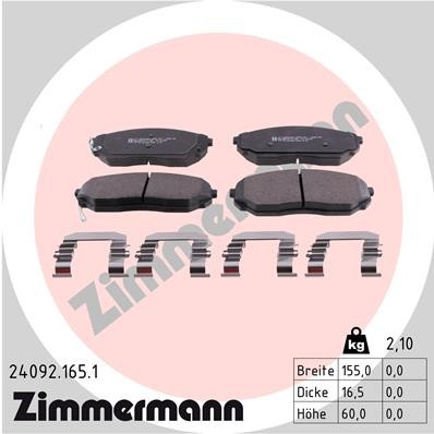 ZIMMERMANN 24092.165.1 Číslo výrobce: 24092. EAN: 4250238740377.