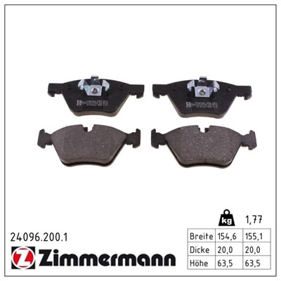 ZIMMERMANN 24096.200.1 Číslo výrobce: 23794. EAN: 4250238746584.