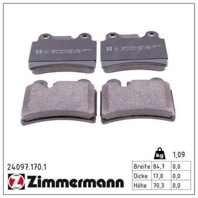 ZIMMERMANN 24097.170.1 Číslo výrobce: 24097. EAN: 4250238760337.