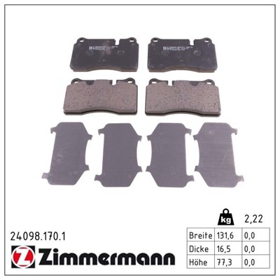 ZIMMERMANN 24098.170.1 Číslo výrobce: 24098. EAN: 4250238740384.