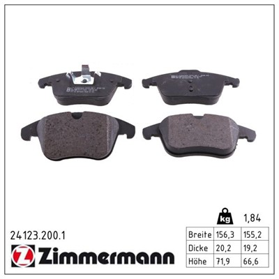 ZIMMERMANN 24123.200.1 Číslo výrobce: 24123. EAN: 4250238746614.