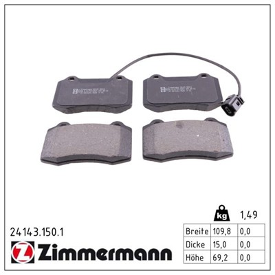 ZIMMERMANN 24143.150.1 Číslo výrobce: 21381. EAN: 4250238740452.