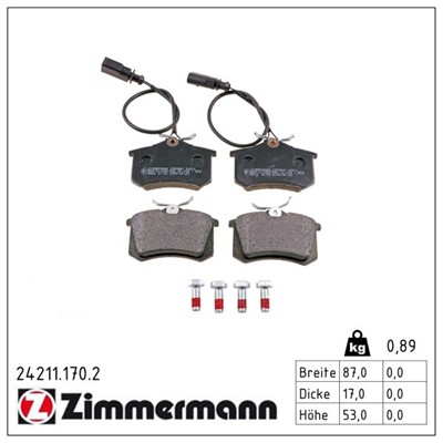 ZIMMERMANN 24211.170.2 Číslo výrobce: 20961. EAN: 4250238768050.