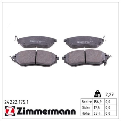 ZIMMERMANN 24222.175.1 Číslo výrobce: 24222. EAN: 4250238754138.