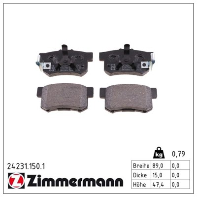 ZIMMERMANN 24231.150.1 Číslo výrobce: 24231. EAN: 4250238750246.