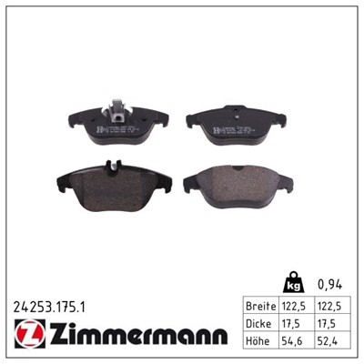 ZIMMERMANN 24253.175.1 Číslo výrobce: 24253. EAN: 4250238740513.