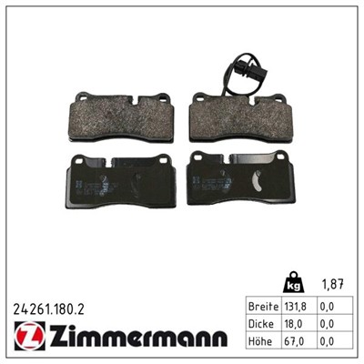 ZIMMERMANN 24261.180.2 Číslo výrobce: 24261. EAN: 4250238786375.
