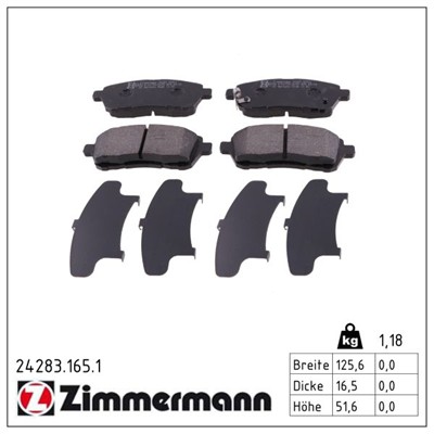 ZIMMERMANN 24283.165.1 Číslo výrobce: 24283. EAN: 4250238746669.