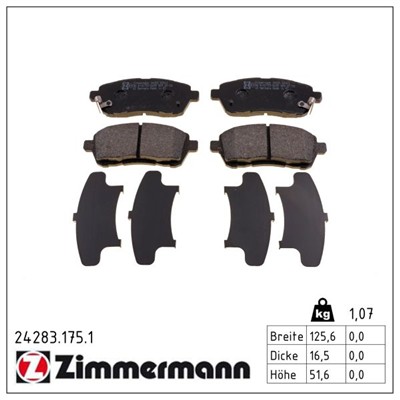 ZIMMERMANN 24283.175.1 Číslo výrobce: 24283. EAN: 4250238758457.