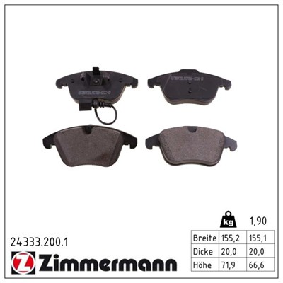 ZIMMERMANN 24333.200.1 Číslo výrobce: 24333. EAN: 4250238754220.