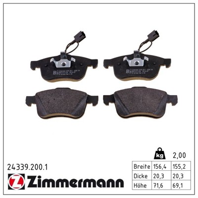 ZIMMERMANN 24339.200.1 Číslo výrobce: 24339. EAN: 4250238742760.