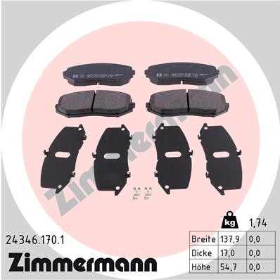 ZIMMERMANN 24346.170.1 Číslo výrobce: 24346. EAN: 4250238759799.