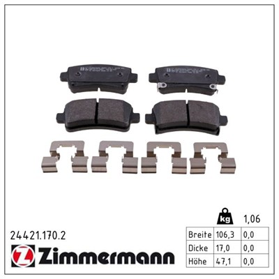 ZIMMERMANN 24421.170.2 Číslo výrobce: 24421. EAN: 4250238754930.