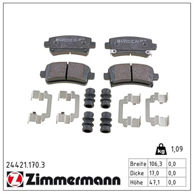 ZIMMERMANN 24421.170.3 Číslo výrobce: 24421. EAN: 4250238754947.