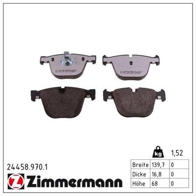 ZIMMERMANN 24458.970.1 Číslo výrobce: 24458. EAN: 4250238779353.