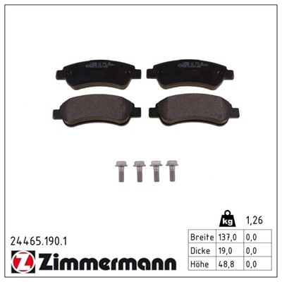 ZIMMERMANN 24465.190.1 Číslo výrobce: 24465. EAN: 4250238740582.
