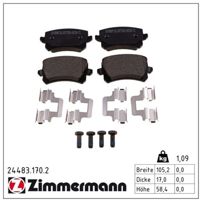 ZIMMERMANN 24483.170.2 Číslo výrobce: 24483. EAN: 4250238758242.
