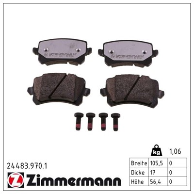 ZIMMERMANN 24483.970.1 Číslo výrobce: 24483. EAN: 4250238779377.