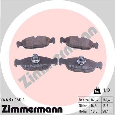 ZIMMERMANN 24487.160.1 Číslo výrobce: 20547. EAN: 4250238765660.