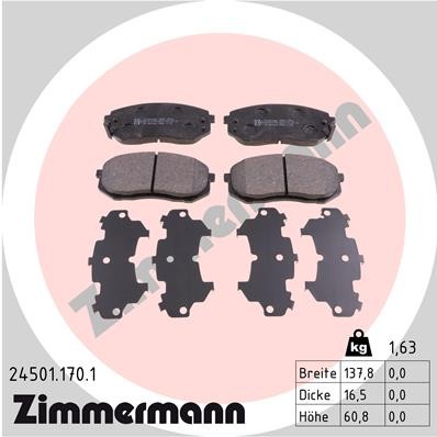 ZIMMERMANN 24501.170.1 Číslo výrobce: 24501. EAN: 4250238760764.