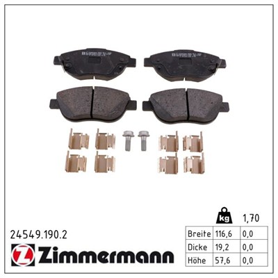 ZIMMERMANN 24549.190.2 Číslo výrobce: 23981. EAN: 4250238761556.