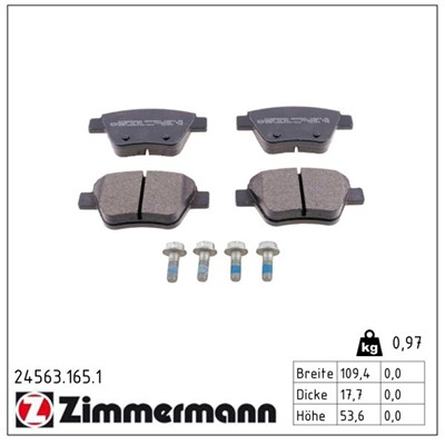 ZIMMERMANN 24563.165.1 Číslo výrobce: 24563. EAN: 4250238750437.