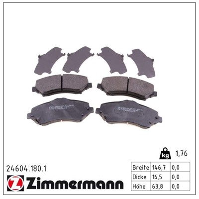 ZIMMERMANN 24604.180.1 Číslo výrobce: 24604. EAN: 4250238766704.
