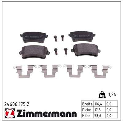 ZIMMERMANN 24606.175.2 Číslo výrobce: 24606. EAN: 4250238765844.