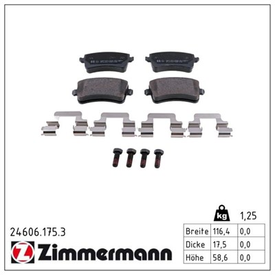 ZIMMERMANN 24606.175.3 Číslo výrobce: 24606. EAN: 4250238765301.