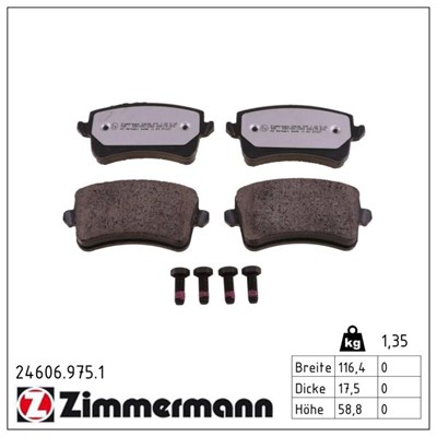 ZIMMERMANN 24606.975.1 Číslo výrobce: 24606. EAN: 4250238779438.