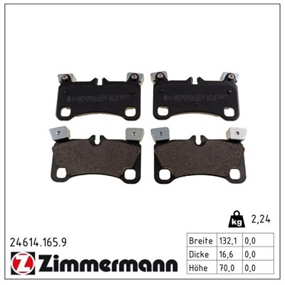 ZIMMERMANN 24614.165.9 Číslo výrobce: 24614. EAN: 4250238748007.