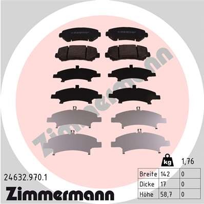 ZIMMERMANN 24632.970.1 Číslo výrobce: 24632. EAN: 4250238779452.