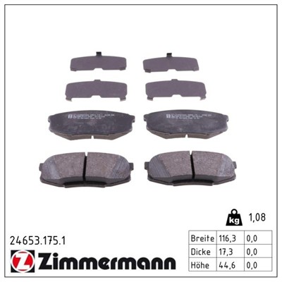 ZIMMERMANN 24653.175.1 Číslo výrobce: 24653. EAN: 4250238766728.