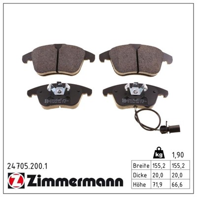 ZIMMERMANN 24705.200.1 Číslo výrobce: 24705. EAN: 4250238746348.
