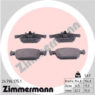 ZIMMERMANN 24796.175.1 Číslo výrobce: 24796. EAN: 4250238753957.