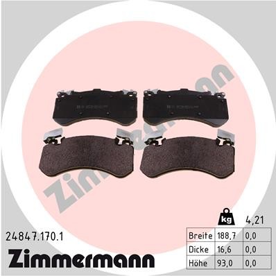 ZIMMERMANN 24847.170.1 Číslo výrobce: 24847. EAN: 4250238758464.
