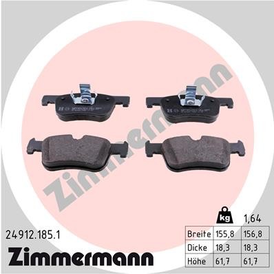 ZIMMERMANN 24912.185.1 Číslo výrobce: 25507. EAN: 4250238756224.