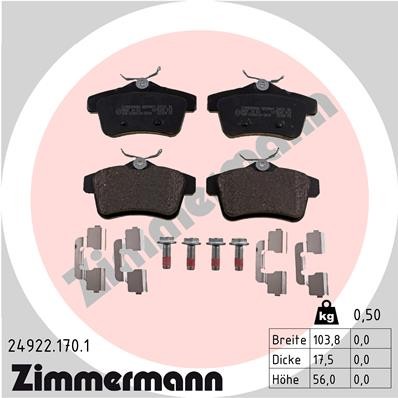 ZIMMERMANN 24922.170.1 Číslo výrobce: 24922. EAN: 4250238750390.