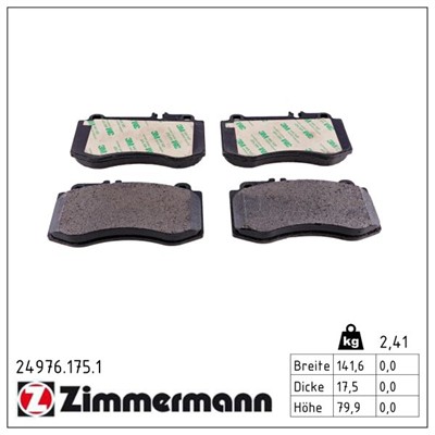 ZIMMERMANN 24976.175.1 Číslo výrobce: 24976. EAN: 4250238754053.