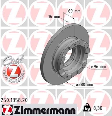ZIMMERMANN 250.1358.20 EAN: 4250238766070.