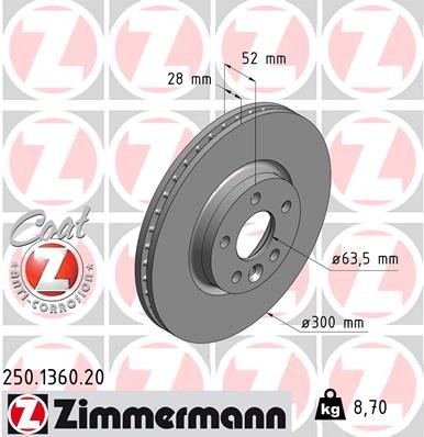 ZIMMERMANN 250.1360.20 EAN: 4250238744863.