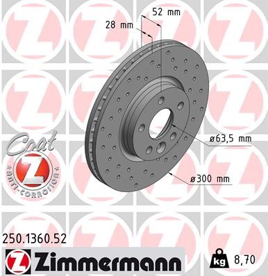 ZIMMERMANN 250.1360.52 EAN: 4250238752592.