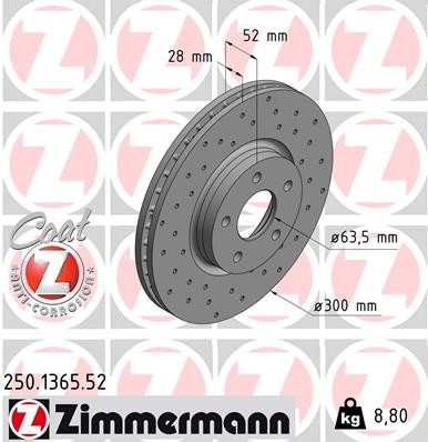 ZIMMERMANN 250.1365.52 EAN: 4250238748199.