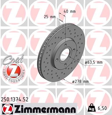ZIMMERMANN 250.1374.52 EAN: 4250238764854.