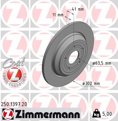 ZIMMERMANN 250.1397.20 EAN: 4250238781295.