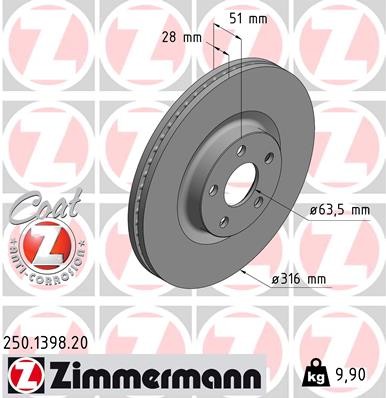 ZIMMERMANN 250.1398.20 EAN: 4250238781851.